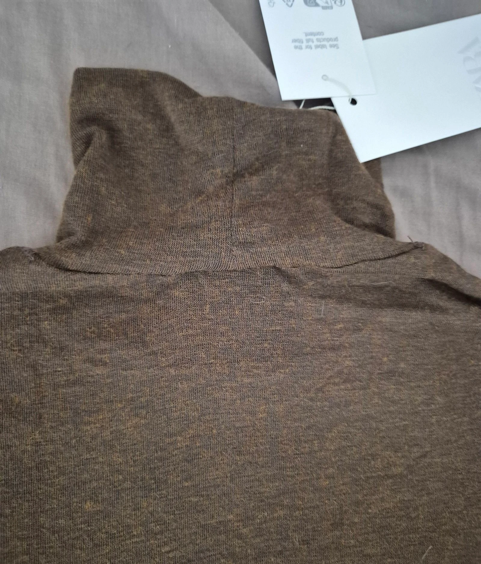 New Zara high neck short sleeve t-shirt size l – photo 2